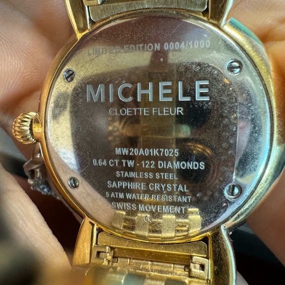$6999 Michele Cloette Fleur Diamond Watch Limited Edition #0004/1000 - Picture 9 of 14